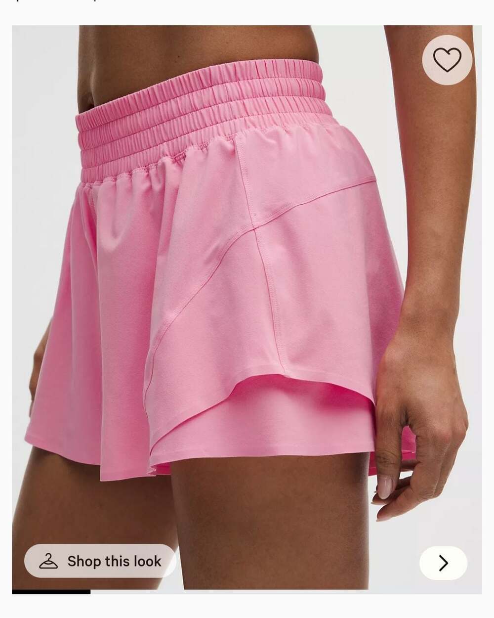 Lululemon Shake It Out High-Rise Run Short 2.5" Candy Cloud Pink Size M